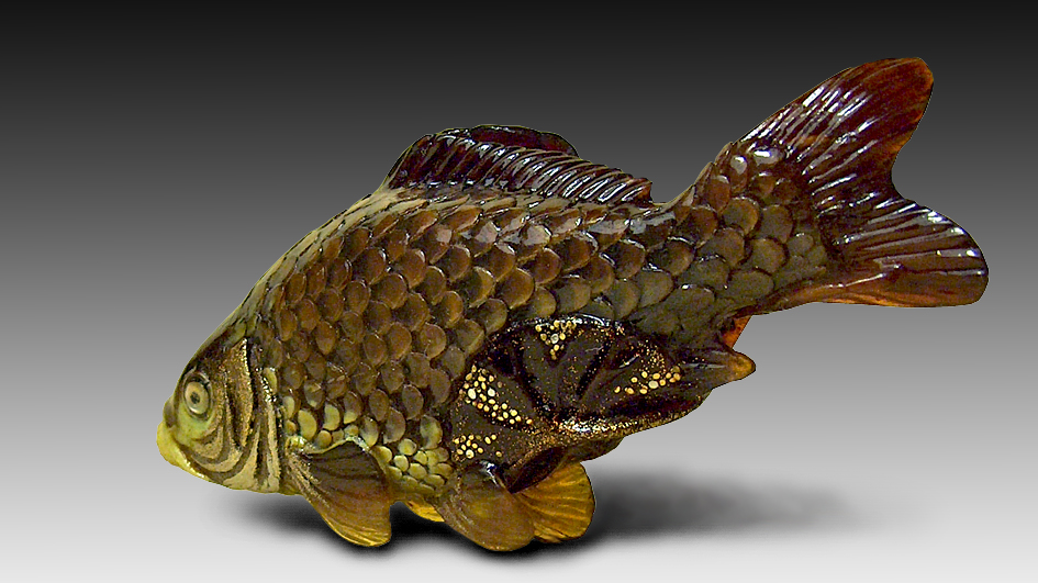 Carp among lotus leaves04